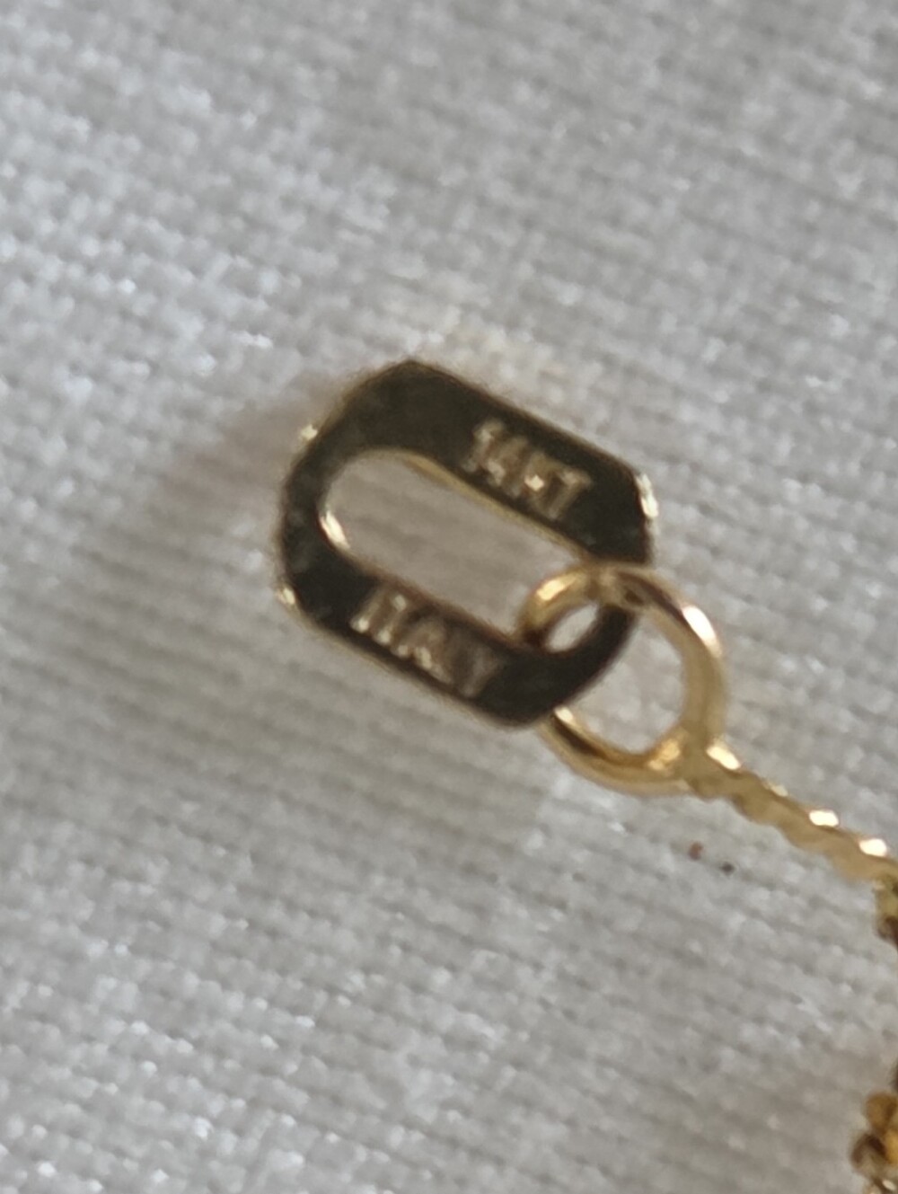 14K Broken Gold Women’s Necklace Tag Pendant